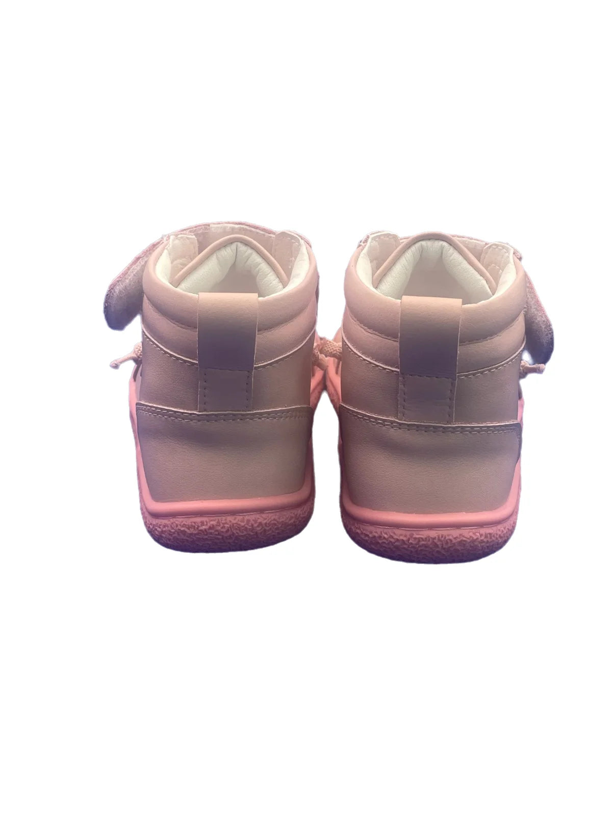 Tipsietoes Spring Autumn Genuine Leather Boots For Girls Boys Kid Barefoot Sneaker Leather Linning Light Weight Elastic Strape