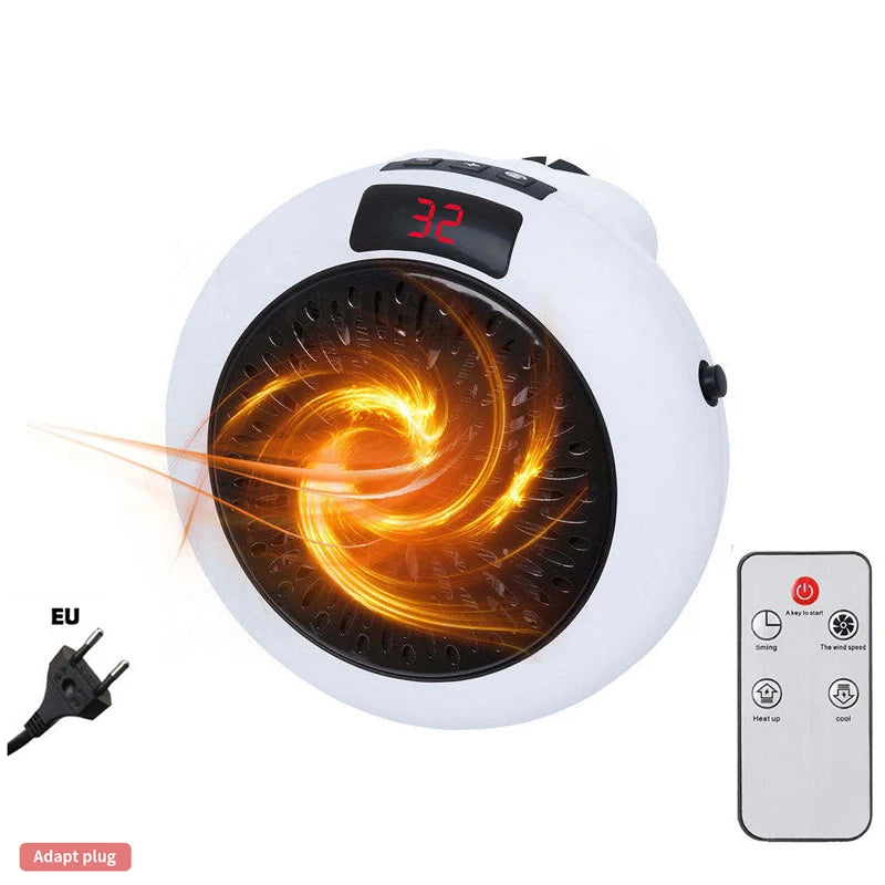 Electric Heater Portable Ptc Ceramic Hot Air Fan Household Desktop  Wall Mounted Round Home Mini Appliances Winter Heater - Idrilay 