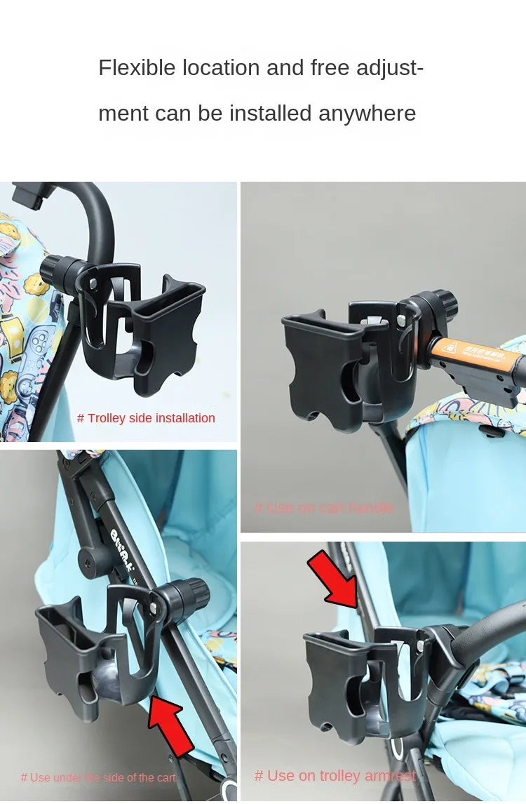 Baby Stroller Accessories Cup Mobile Phone Holder Children Tricycle Bicycle Cart Bottle Rack Milk Water Pushchair Carriage Buggy