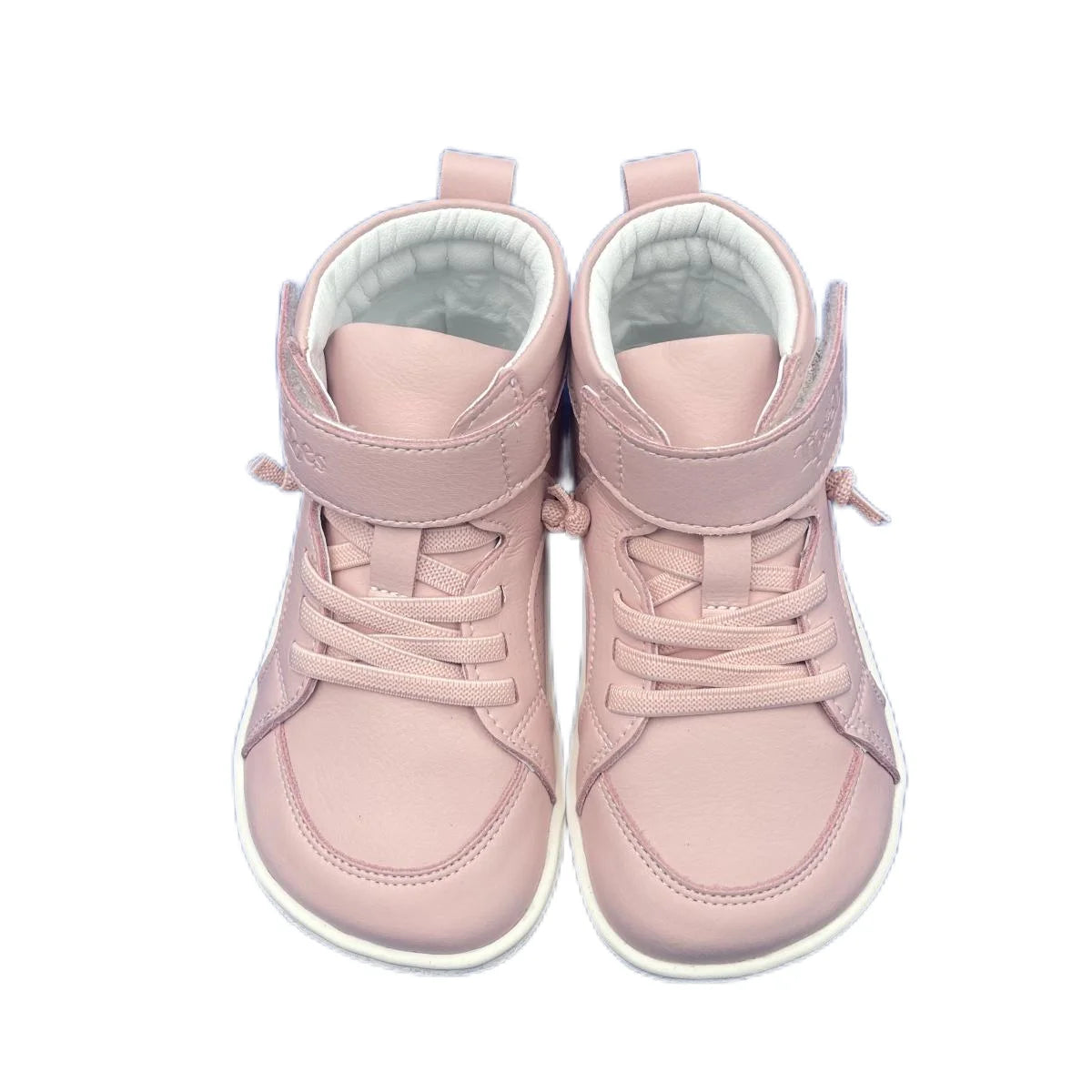 Tipsietoes Spring Autumn Genuine Leather Boots For Girls Boys Kid Barefoot Sneaker Leather Linning Light Weight Elastic Strape