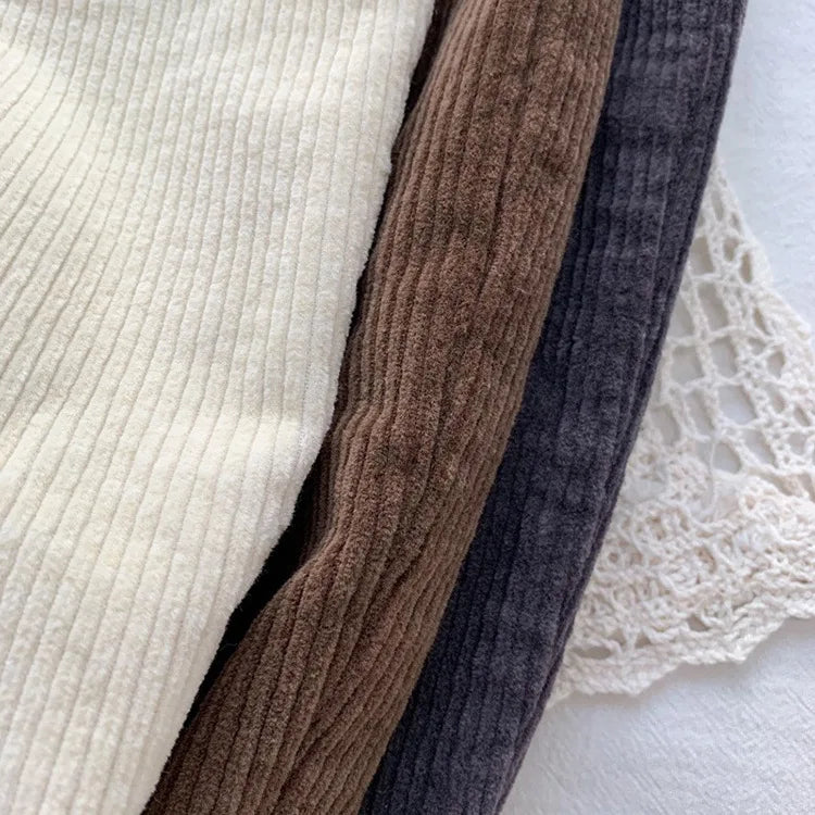 Fashion children's clothing Autumn Winter Kids solid color Corduroy pants Boys soft loose Trousers Girls all-match casual pants - Idrilay 