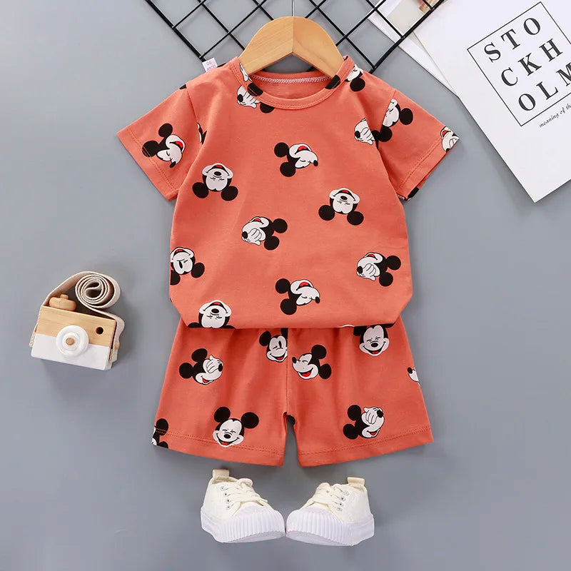 Boys clothes set 2pcs Summer Cartoon gril Short-Sleeved kids Suit Children's Clothing Outfit Set for boys 0-4 year