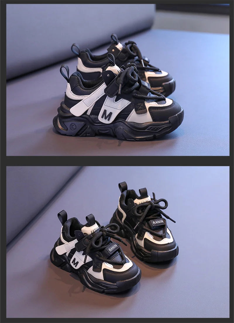 2024 Kids Sports Shoes Children Non-slip Lightweight Sneaker Children's Fourseason Breathable Boys Casual Walking Shoes