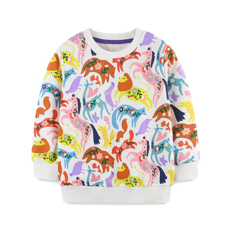 2-7T New Design Cotton Boys Sweatshirts Dinosaurs Fashion Children's Sport Shirts Long Sleeve Kids Autumn Spring Clothes