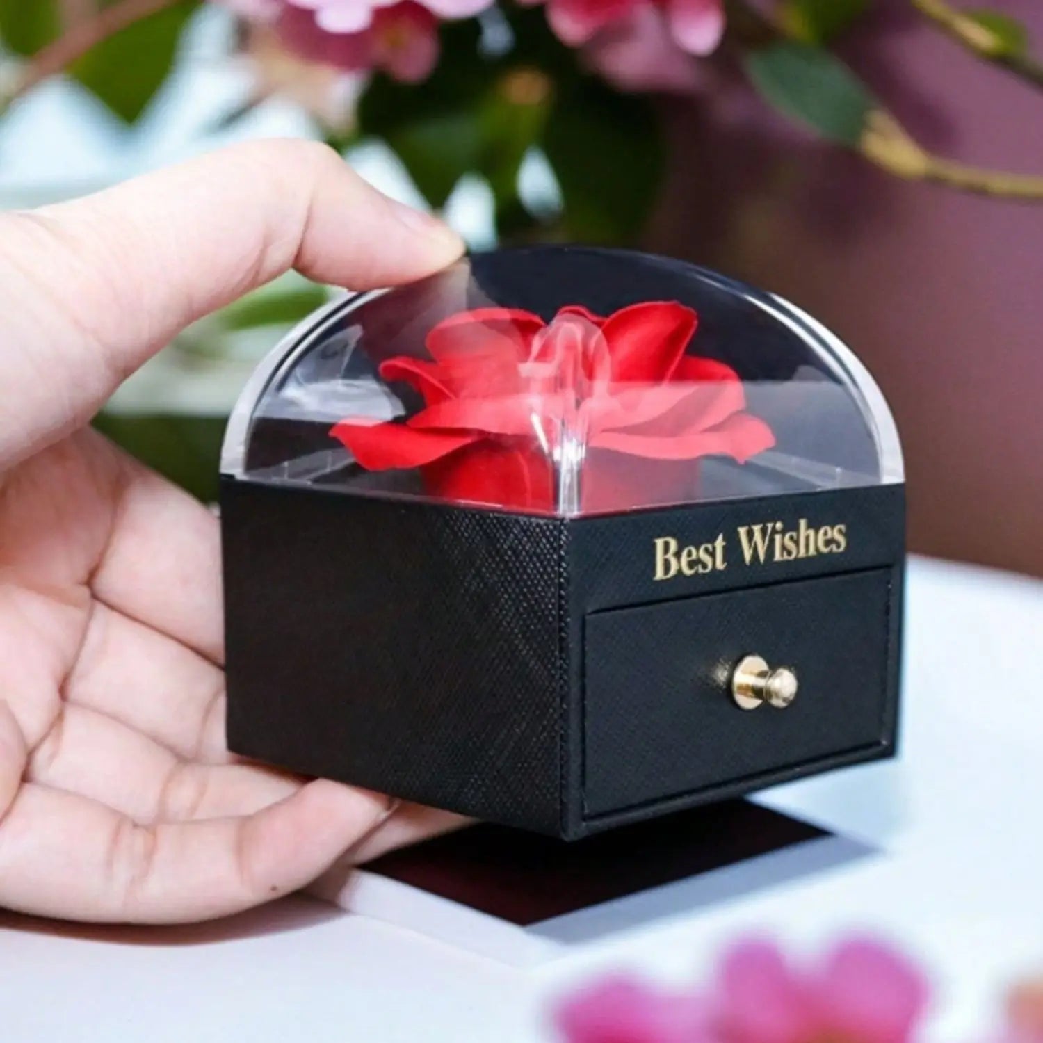 1pcs Rose Gift Box Eternal Flower Valentine Gift Box Jewelry Valentine's Day Christmas Valentine's Day Gifts for couples - Idrilay 