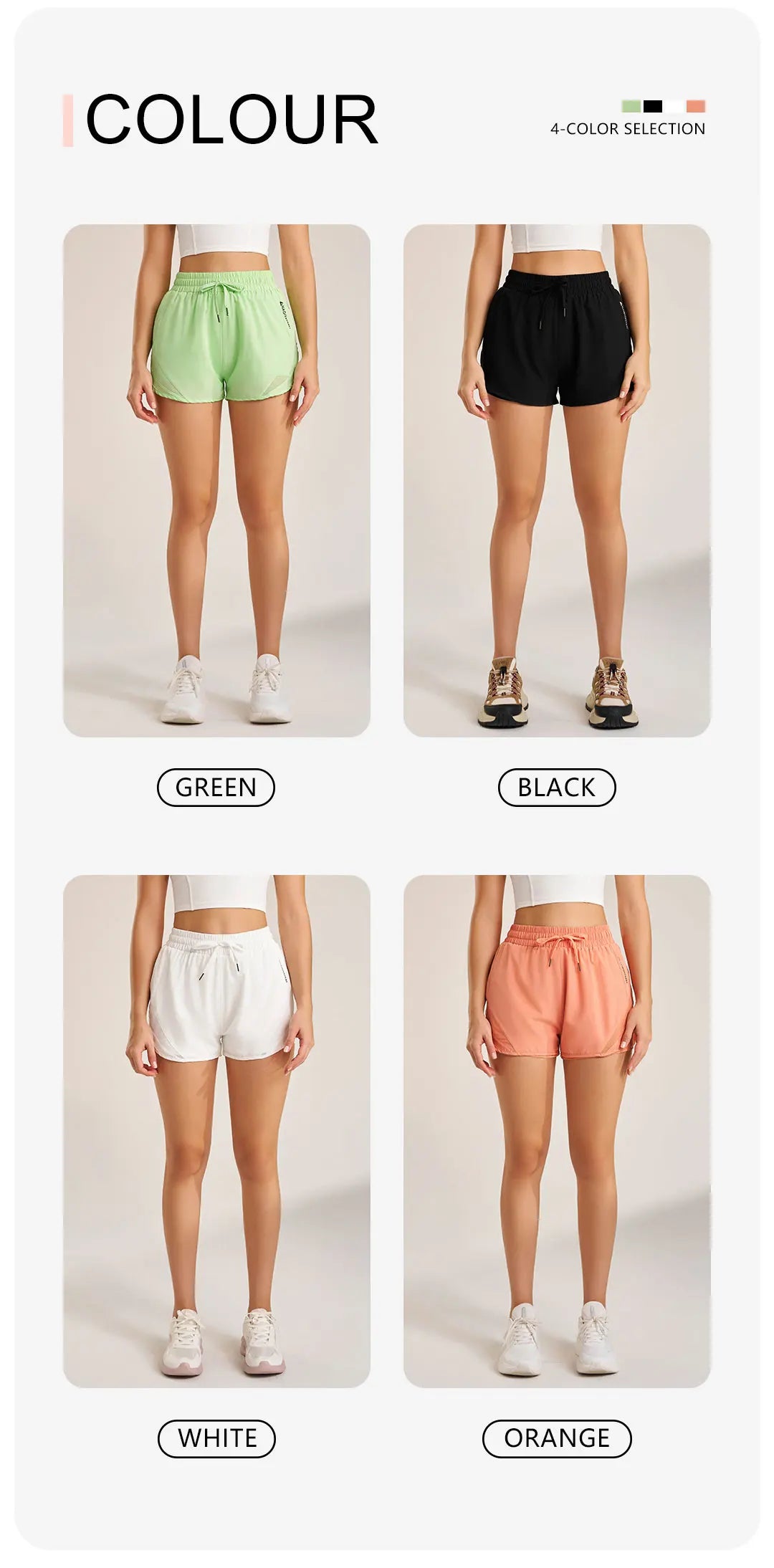 Sports shorts women's yoga fitness high waist loose three-quarter pants high elastic quick-drying breathable anti-glare - Idrilay 