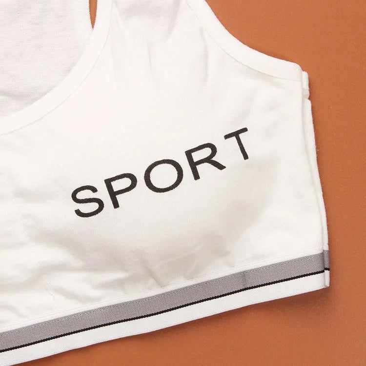 8-18Y Teenage Girls Training Bras Panties Student Kids Cotton Underwear Sets Young Children Padded Bra Vest+Panties Underclothes