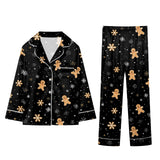 Christmas Hot Pyjamas Set For Family Christmas Pyjamas Top And Pant Christmas Print 2 Pc Home Set Matching Silk Pajamas Suits