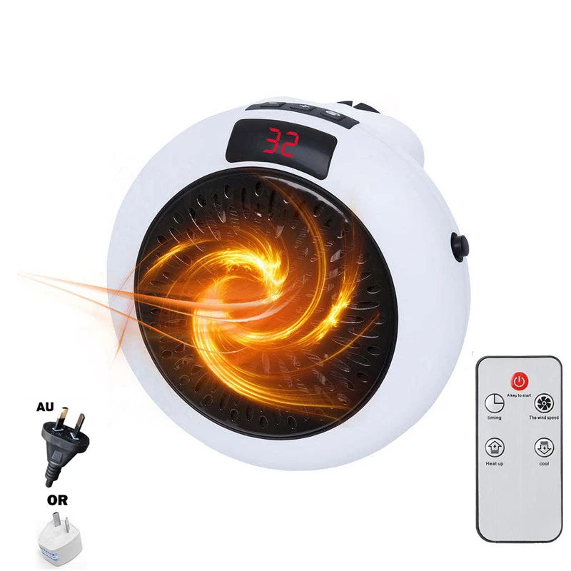 Electric Heater Portable Ptc Ceramic Hot Air Fan Household Desktop  Wall Mounted Round Home Mini Appliances Winter Heater - Idrilay 