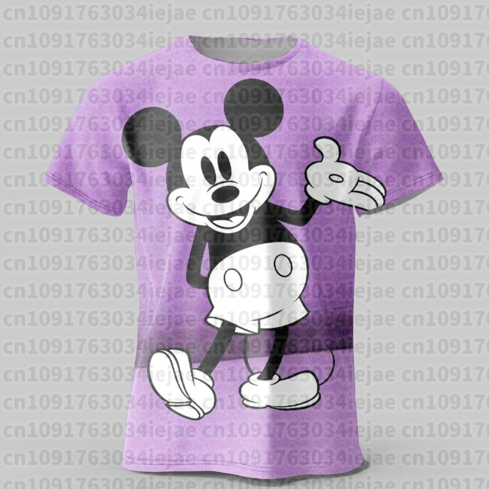 2026 Summer Mickey Minnie T-shirt 3D Print Mickey Children's Cartoon Comfortable and Breathable Boys Girls T-shirt Top