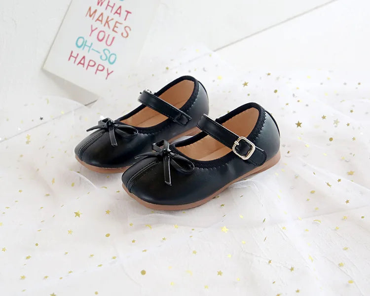 Fashion Mary Janes Shoes For Baby Butterfly Girls Flats Soft Singe Shoes For Kids Girls PU Leather Shoes - Idrilay 