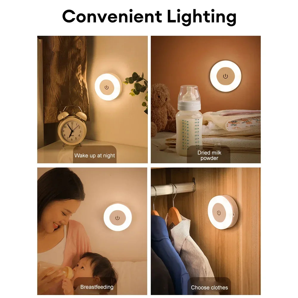 Energy Saving LED Home Appliance Sensor Night Light Home-appliance USB Rechargeable Room Decor Magnetic Wall Lamp Lighting - Idrilay 