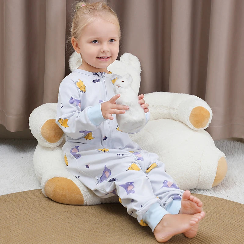 MICHLEY Spring Cotton Sleeping Bag Baby Sack Cartoon Sleepsack Pajamas Long Sleeve Sleepwear For Girls Boys Children 6M-6T