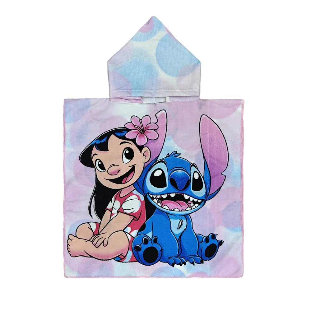 60*120 CM Baby Boys Girls Cartoon Mickey Cars Print Children Hooded Bath Towels Cloak Dry Absorbent Microfiber Bathrobes Pajamas