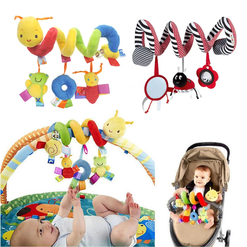 Baby Caterpillar Bed Around The Car Around Puzzle Baby Toys Frog Beetle Doll Baby Soothing Toys Pram Cot