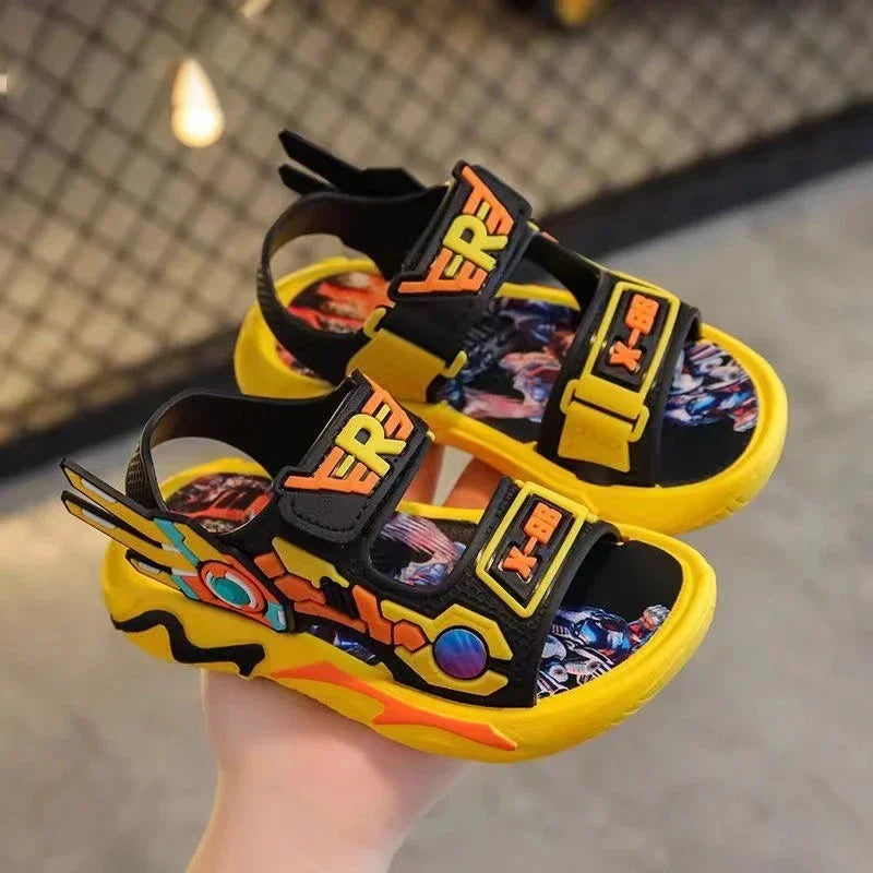 2025 New Summer  Kids' Sandals Boys' Shoes – Breathable Non-Slip Soft Sole Sports Beach Sandals for Toddler Boys and Children - Idrilay 