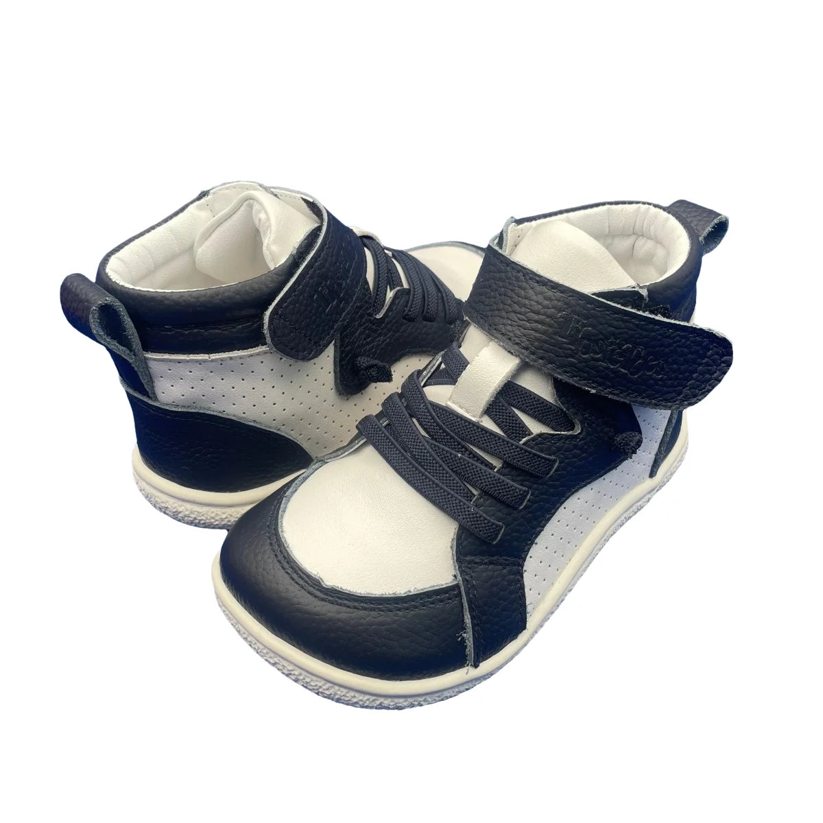 Tipsietoes Spring Autumn Genuine Leather Boots For Girls Boys Kid Barefoot Sneaker Leather Linning Light Weight Elastic Strape