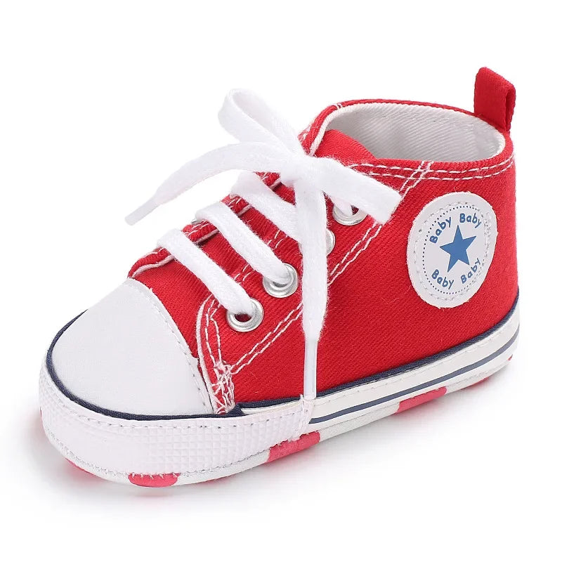 Canvas Sneakers Baby Boys Girls Shoes First Walkers Infant Toddler Anti-Slip Soft Sole Classical Newborn Baby Shoes 0-18 Months