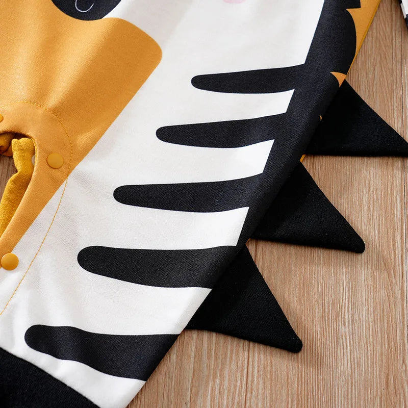 Baby Jumpsuit Cute Cartoon Strap With 3d Zebra Print For Comfortable And Soft Spring And Autumn Long Sleeves 0-18mNewbornClothes - Idrilay 