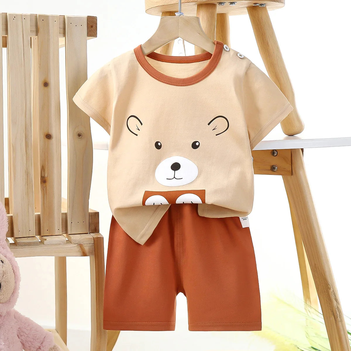 Boys clothes set 2pcs Summer Cartoon gril Short-Sleeved kids Suit Children's Clothing Outfit Set for boys 0-4 year
