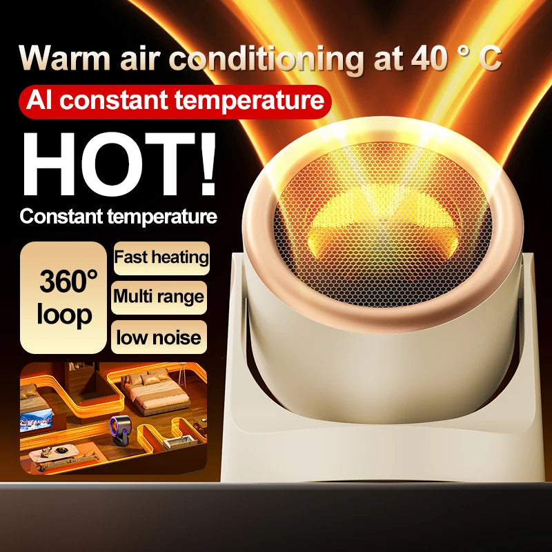 Desktop Heater Dormitory Mini Quick Heating Silent Energy Efficient Household Hot Air Blower Appliances Room Warmer For Office ﻿ - Idrilay 