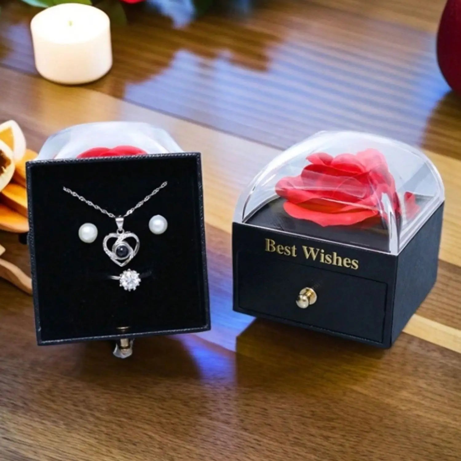 1pcs Rose Gift Box Eternal Flower Valentine Gift Box Jewelry Valentine's Day Christmas Valentine's Day Gifts for couples - Idrilay 