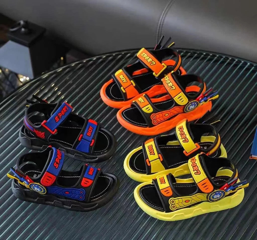 2025 New Summer  Kids' Sandals Boys' Shoes – Breathable Non-Slip Soft Sole Sports Beach Sandals for Toddler Boys and Children - Idrilay 