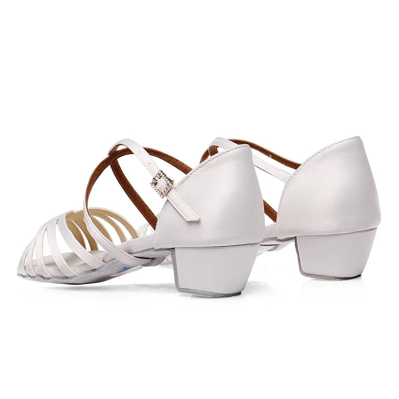Professional Latin dance shoes, girls' white dance shoes, children's dance shoes, girls' practice shoes, wholesale