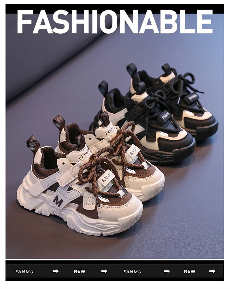 2024 Kids Sports Shoes Children Non-slip Lightweight Sneaker Children's Fourseason Breathable Boys Casual Walking Shoes