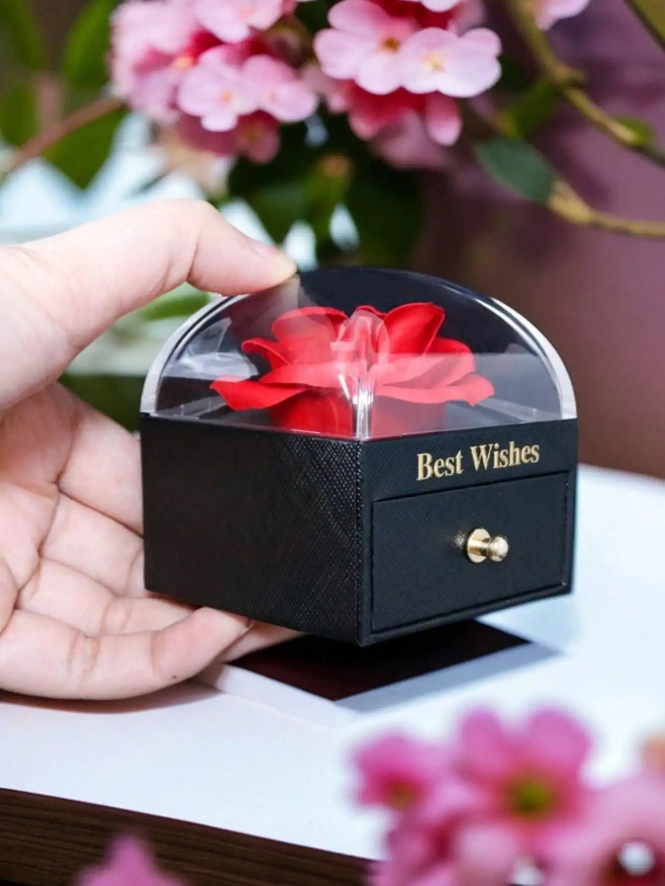 1pcs Rose Gift Box Eternal Flower Valentine Gift Box Jewelry Valentine's Day Christmas Valentine's Day Gifts for couples - Idrilay 