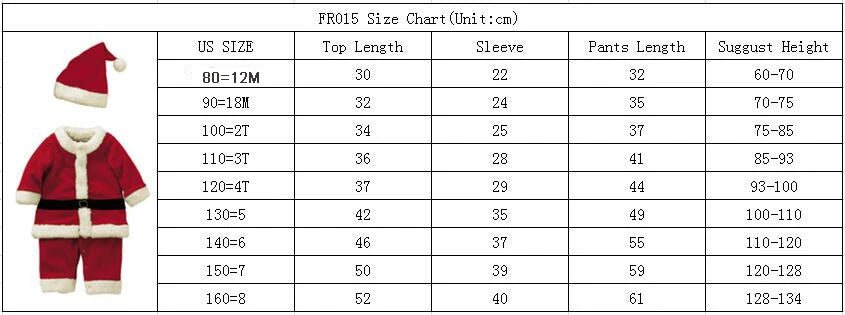 Christmas Baby Santa Claus Costume Baby Boys Girls 3/4 Sleeve Clothes Toddler Kids Dress Children Clothing for 1-8 years