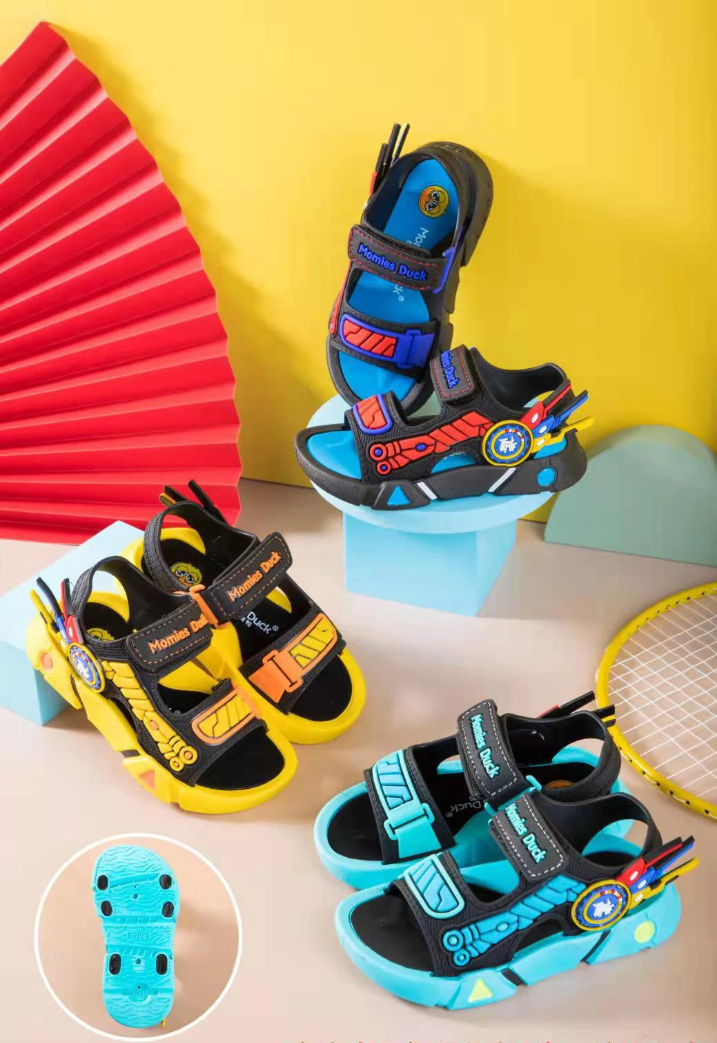 2025 New Summer  Kids' Sandals Boys' Shoes – Breathable Non-Slip Soft Sole Sports Beach Sandals for Toddler Boys and Children - Idrilay 