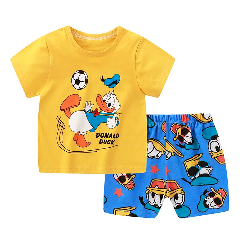 Boys clothes set 2pcs Summer Cartoon gril Short-Sleeved kids Suit Children's Clothing Outfit Set for boys 0-4 year