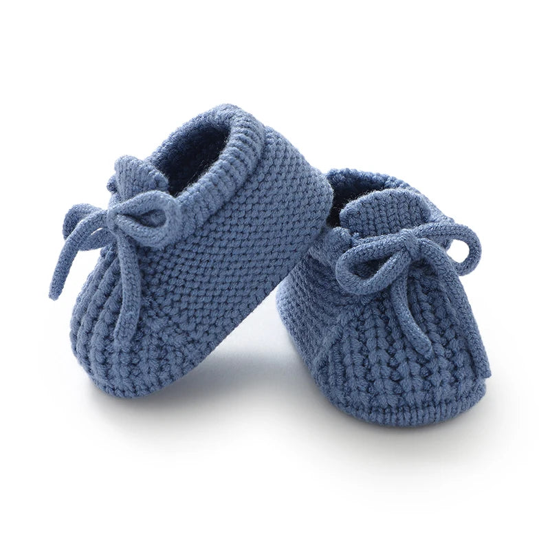 Newborn Baby Shoes Knitted Infant Boys Girls First Boots Fashion Solid Toddler Kid Bed Footwear 0-18M Warm Clothing Accessories