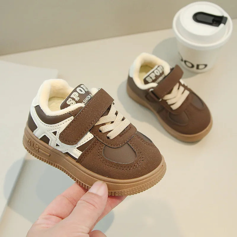 Children's Casual Cotton Shoes 2025 Autumn Winter New Boys Girls Retro Sports Shoes Kids Toddler Non-Slip Comfortable Sneakers - Idrilay 