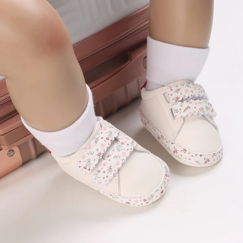 Baby Girl Shoes White Lace Floral Embroidered Soft Shoes Prewalker Walking Toddler Kids Shoes First Walker