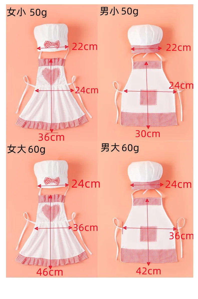 2pcs/set Baby Chef Apron Hat Newborn Photography Props  Kids Costumes  Chef Baby Cook Costume - Idrilay 