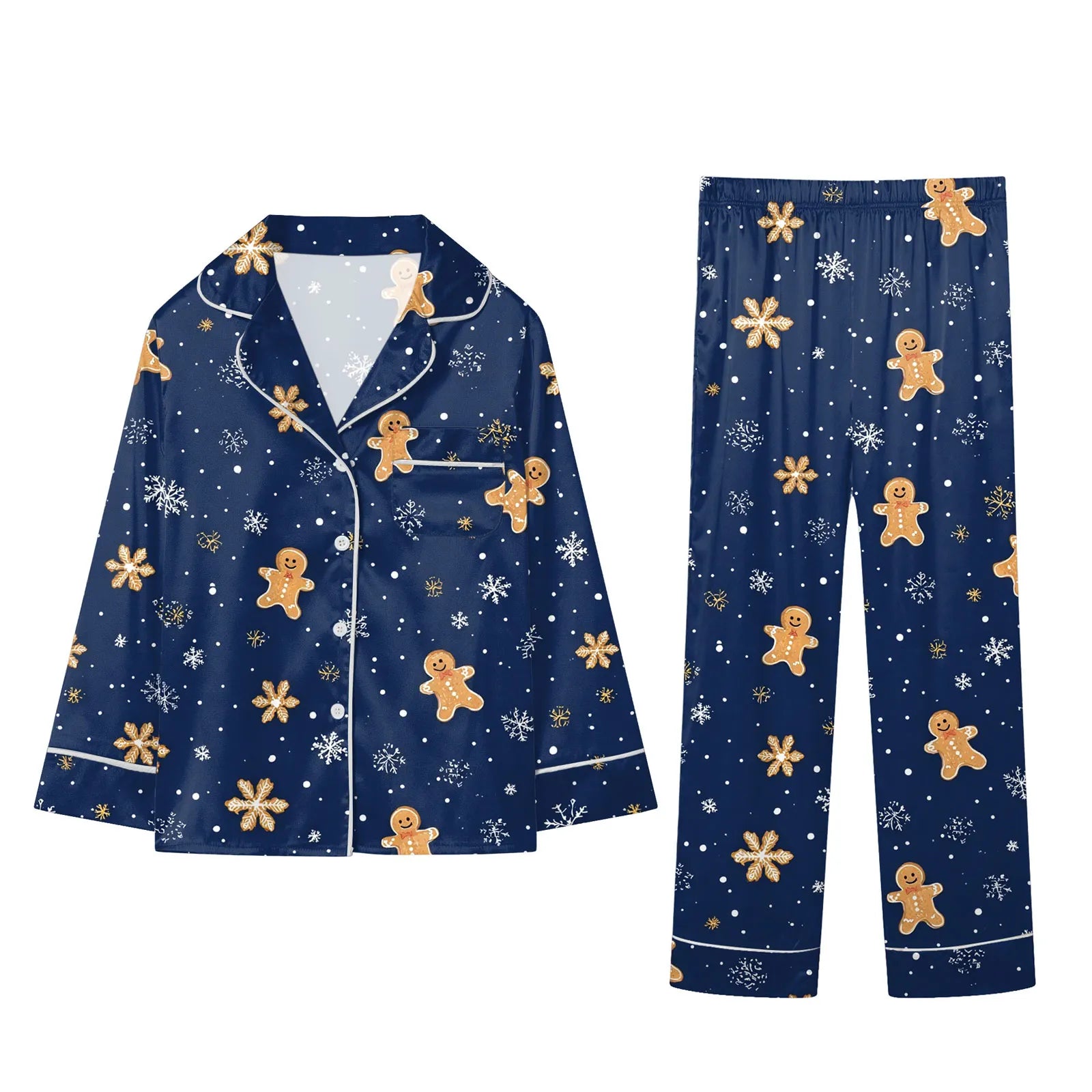 Christmas Hot Pyjamas Set For Family Christmas Pyjamas Top And Pant Christmas Print 2 Pc Home Set Matching Silk Pajamas Suits