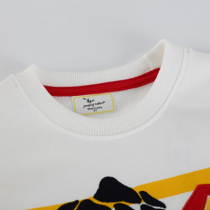 Jumping Meters 2-7T 2025 Design Boys Girls Sweatshirts Truck Cars Embroidery Hooded Shirts Kids Clothes Long Sleeve Autumn Tops