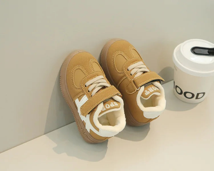 Children's Casual Cotton Shoes 2025 Autumn Winter New Boys Girls Retro Sports Shoes Kids Toddler Non-Slip Comfortable Sneakers - Idrilay 