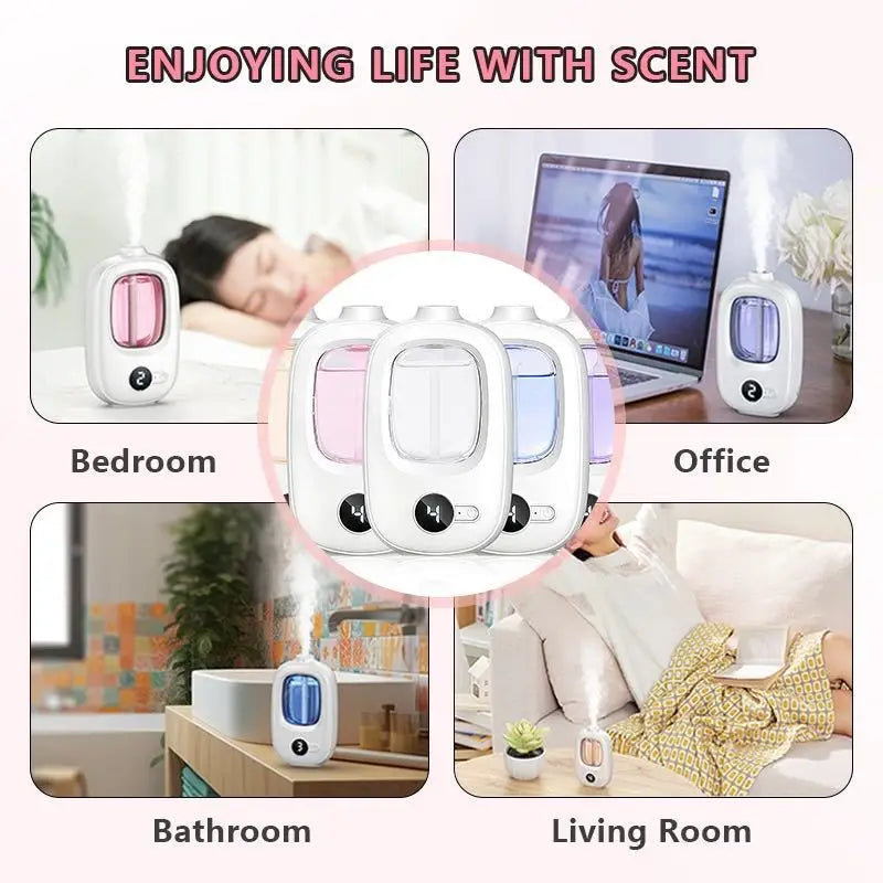 Automatic aromatherapy device toilet home air freshener aromatherapy machine essential oil diffuser rechargeable humidifier - Idrilay 