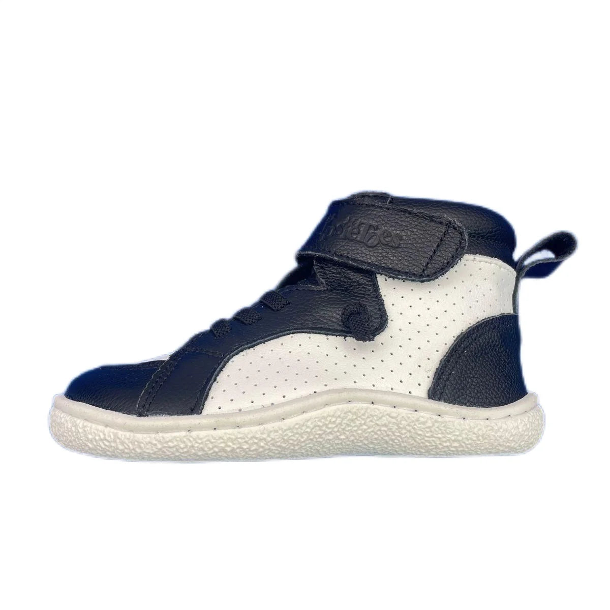 Tipsietoes Spring Autumn Genuine Leather Boots For Girls Boys Kid Barefoot Sneaker Leather Linning Light Weight Elastic Strape