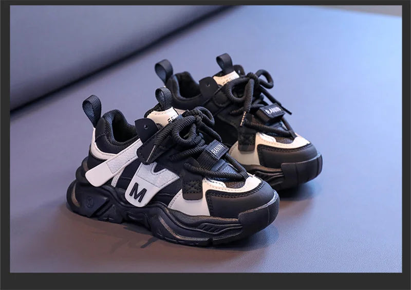 2024 Kids Sports Shoes Children Non-slip Lightweight Sneaker Children's Fourseason Breathable Boys Casual Walking Shoes