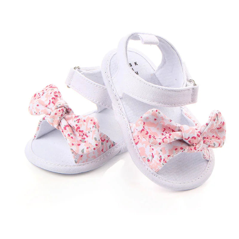 1 Pair Lytwtw's Children Baby Kids Boys girls Shoes Non-Slip Canvas Bowknot Toddlers Newborn Infantil sandals