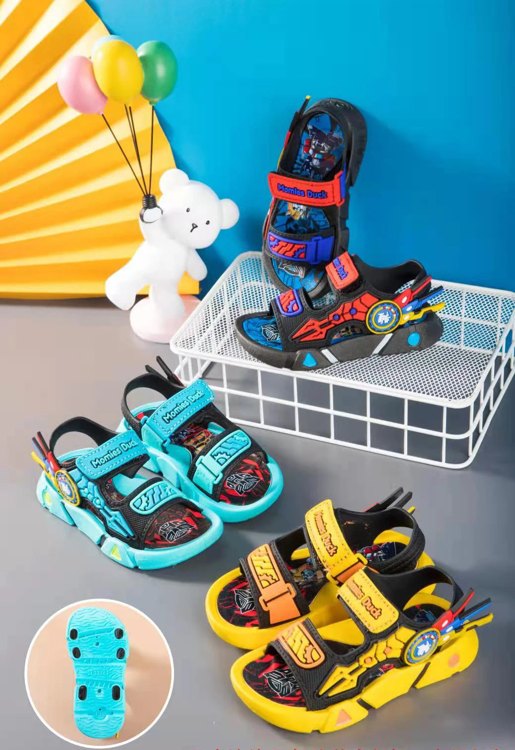 2025 New Summer  Kids' Sandals Boys' Shoes – Breathable Non-Slip Soft Sole Sports Beach Sandals for Toddler Boys and Children - Idrilay 