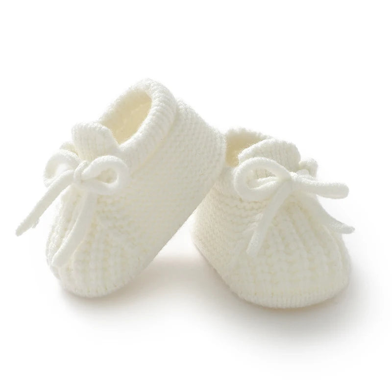 Newborn Baby Shoes Knitted Infant Boys Girls First Boots Fashion Solid Toddler Kid Bed Footwear 0-18M Warm Clothing Accessories