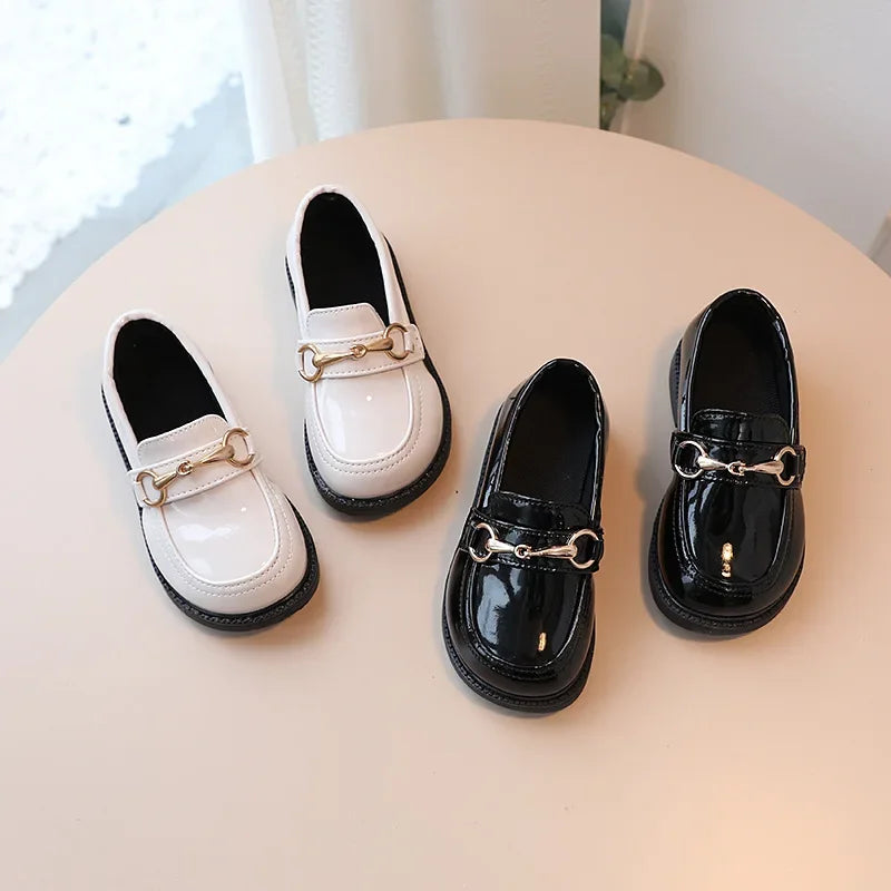 British Style Children Leather Shoes Breathable Slip on Loafers for Kids Boys Student Performance Shoes Toddler Girl Moccasins