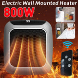 800W Portable Electric Heater Wall Outlet Small Space Heater with Adjustable Thermostat Room Heater Home Appliance Heating Stove - Idrilay 