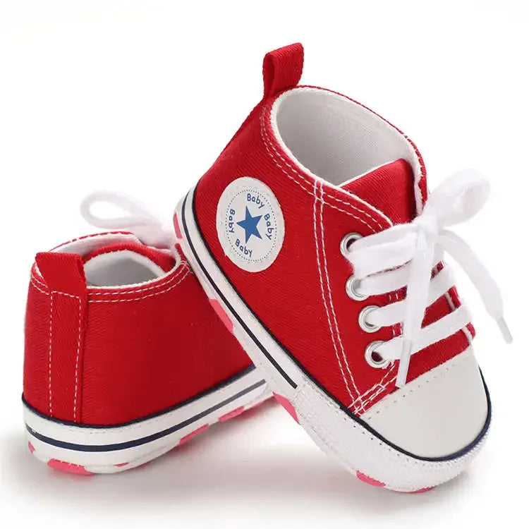 Canvas Sneakers Baby Boys Girls Shoes First Walkers Infant Toddler Anti-Slip Soft Sole Classical Newborn Baby Shoes 0-18 Months