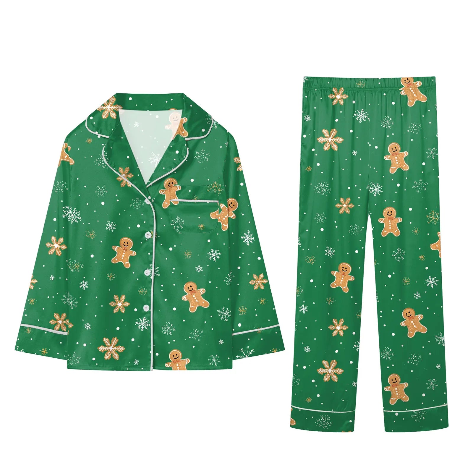 Christmas Hot Pyjamas Set For Family Christmas Pyjamas Top And Pant Christmas Print 2 Pc Home Set Matching Silk Pajamas Suits